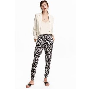 H&M Black and White Bird Pants